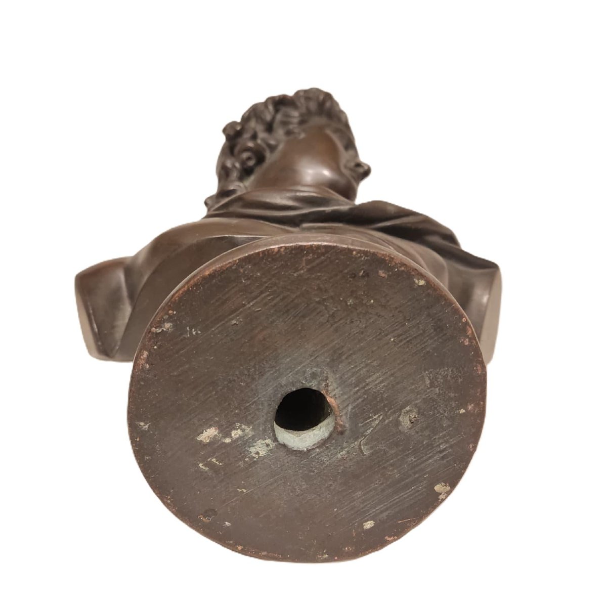 19th-century French Bronze Bust Inspired By Leochare's "apollo Belvedere"-photo-1