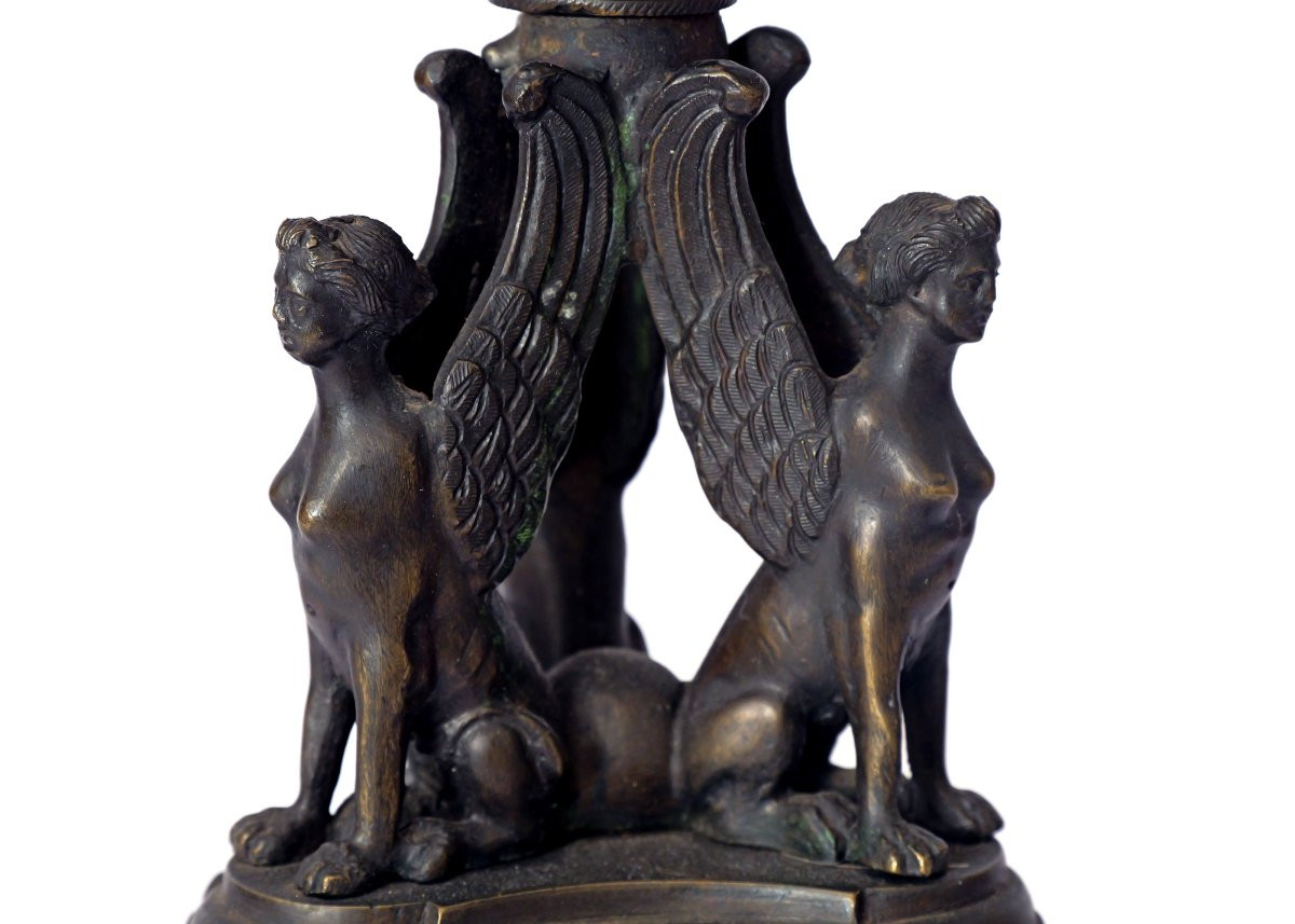 Pair Of 19th Century Pompeian-style Oil Lamps -photo-4