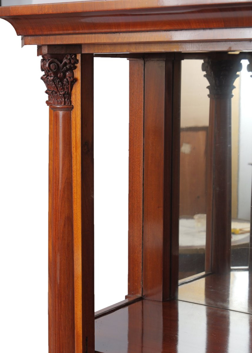 Tall Display Case, Decorated With A Mythological Scene In Bronze, Mahogany, Berlin, Circa 1800.-photo-2