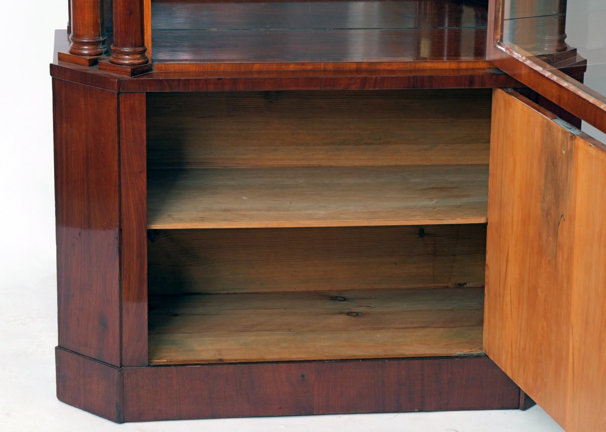 Tall Display Case, Decorated With A Mythological Scene In Bronze, Mahogany, Berlin, Circa 1800.-photo-3