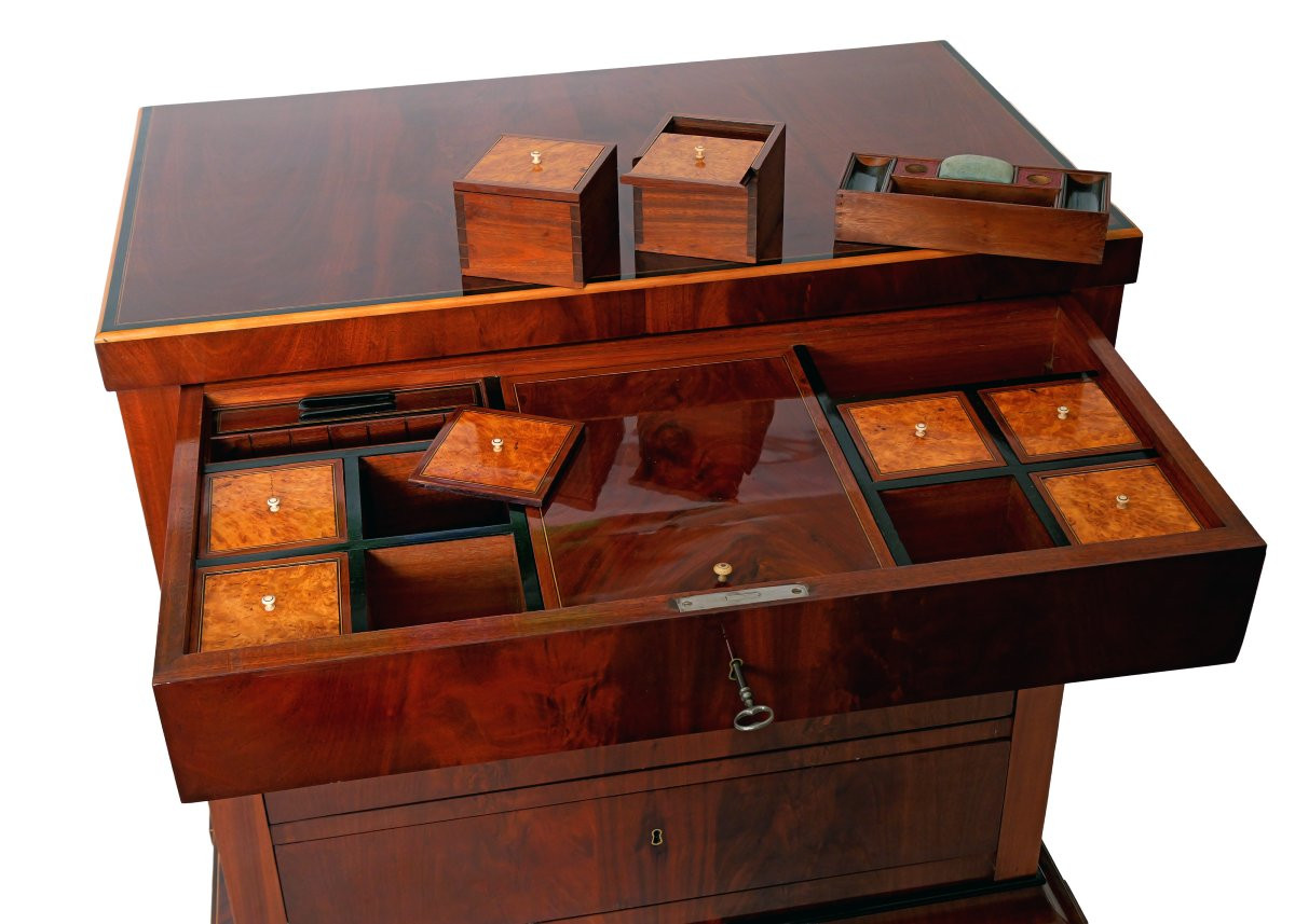 Biedermeier Commode For Ladies, Mahogany, Baltic, 1810–1830-photo-2