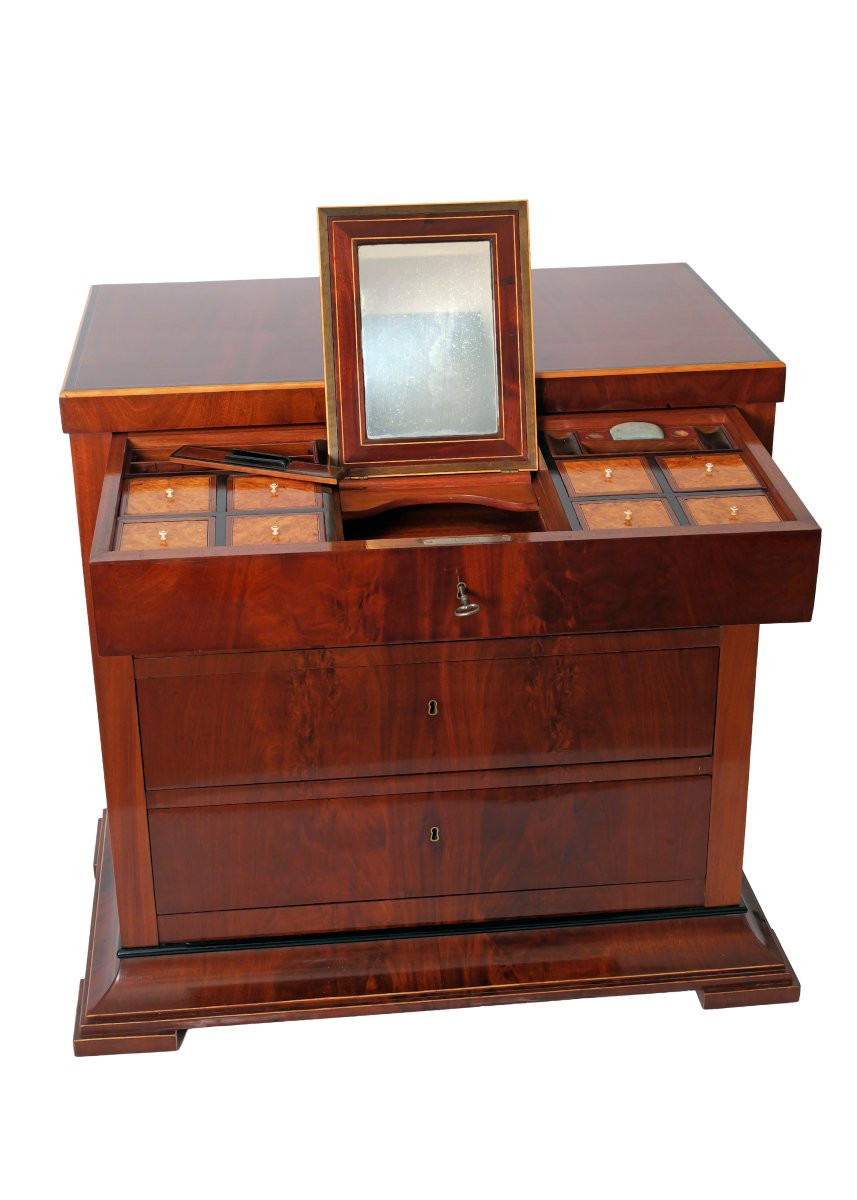 Biedermeier Commode For Ladies, Mahogany, Baltic, 1810–1830-photo-3