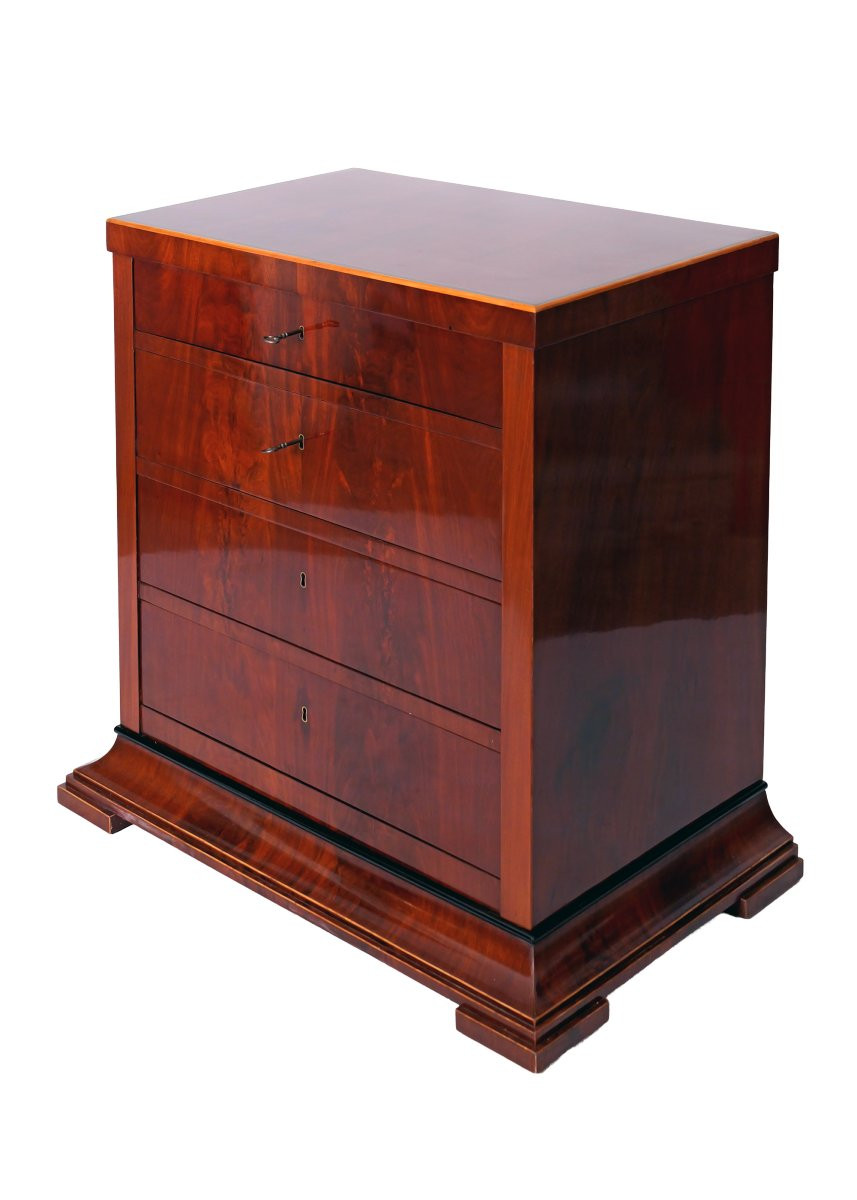 Biedermeier Commode For Ladies, Mahogany, Baltic, 1810–1830-photo-3