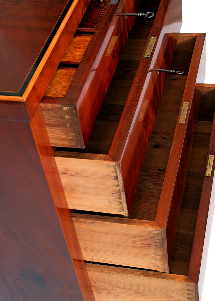 Biedermeier Commode For Ladies, Mahogany, Baltic, 1810–1830-photo-6