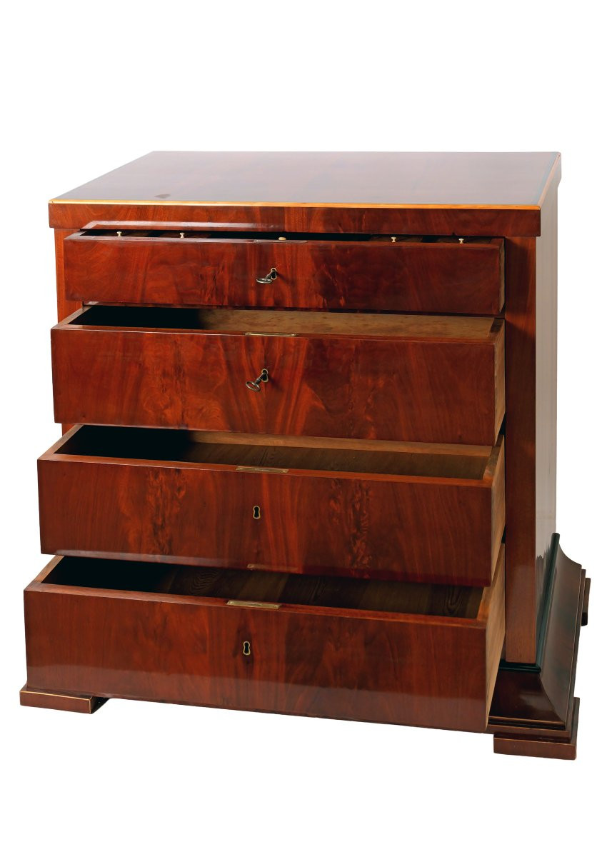 Biedermeier Commode For Ladies, Mahogany, Baltic, 1810–1830-photo-7