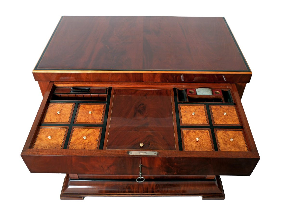 Biedermeier Commode For Ladies, Mahogany, Baltic, 1810–1830-photo-8