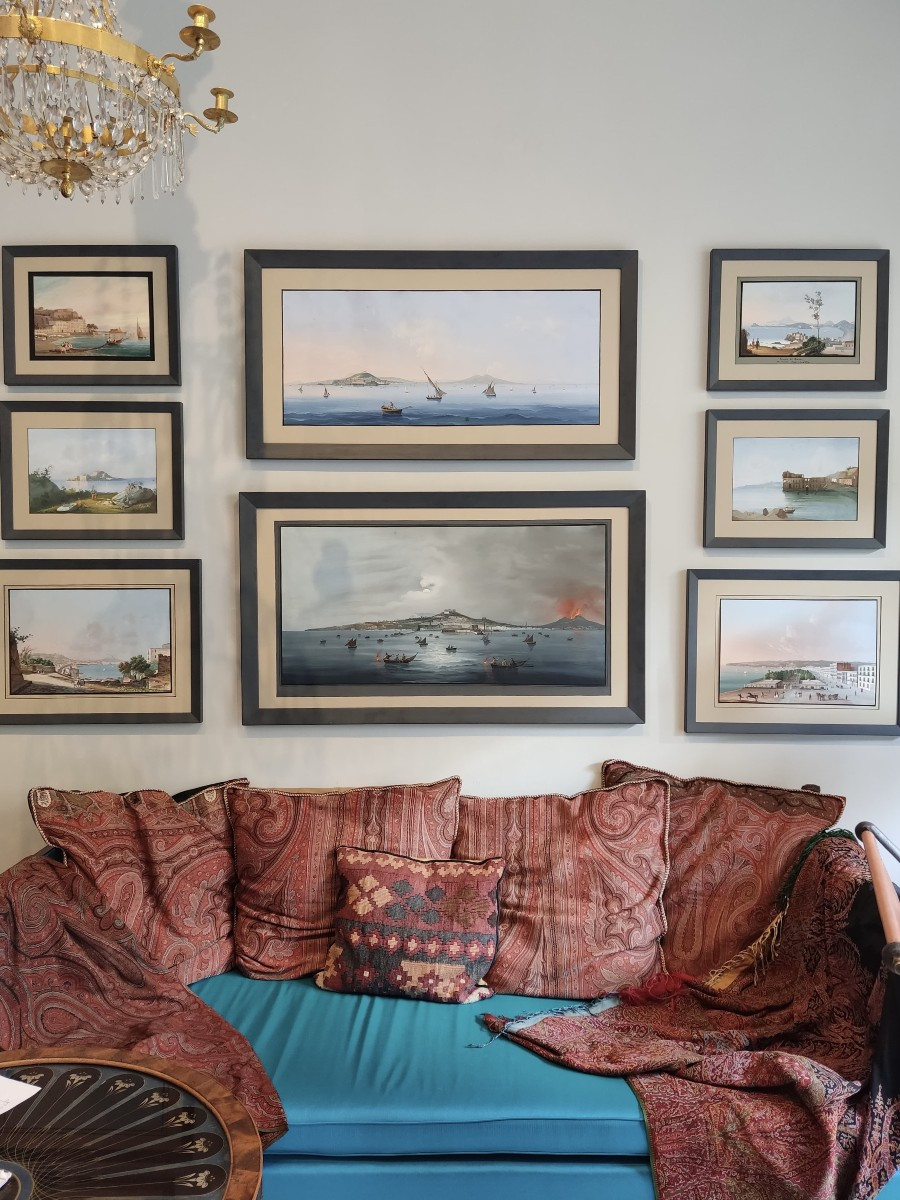 19th-century Gouache, Rocky Islet Off The Coast, Italian Mediterranean -photo-2