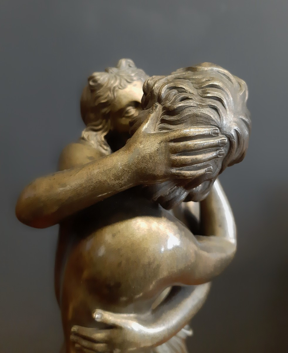 19th-century Bronze Sculpture, Cupid And Psyche-photo-3