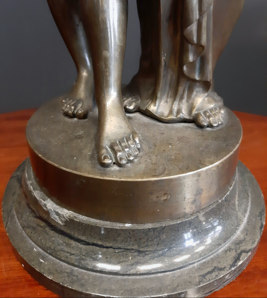 19th-century Bronze Sculpture, Cupid And Psyche-photo-2