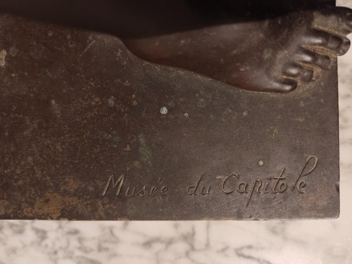 XIXe siècle Bronze, Réplique du Spinario conservé aux Musées du Capitole à Rome, France-photo-5