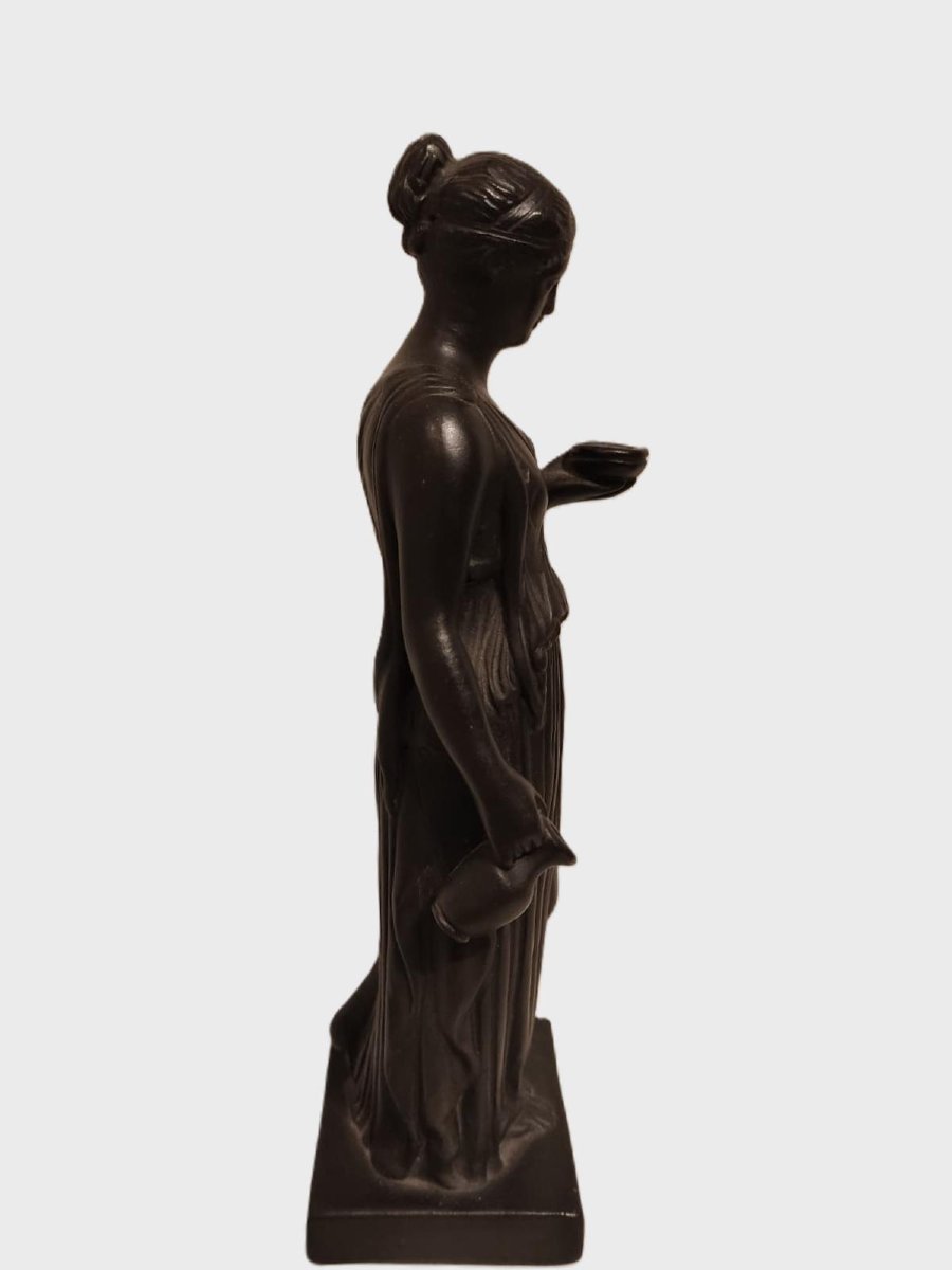 Hébé de Thorvaldsen Terre cuite noire  Danemark, seconde moitié du XIXe siècle, Usine Hjorth-photo-1