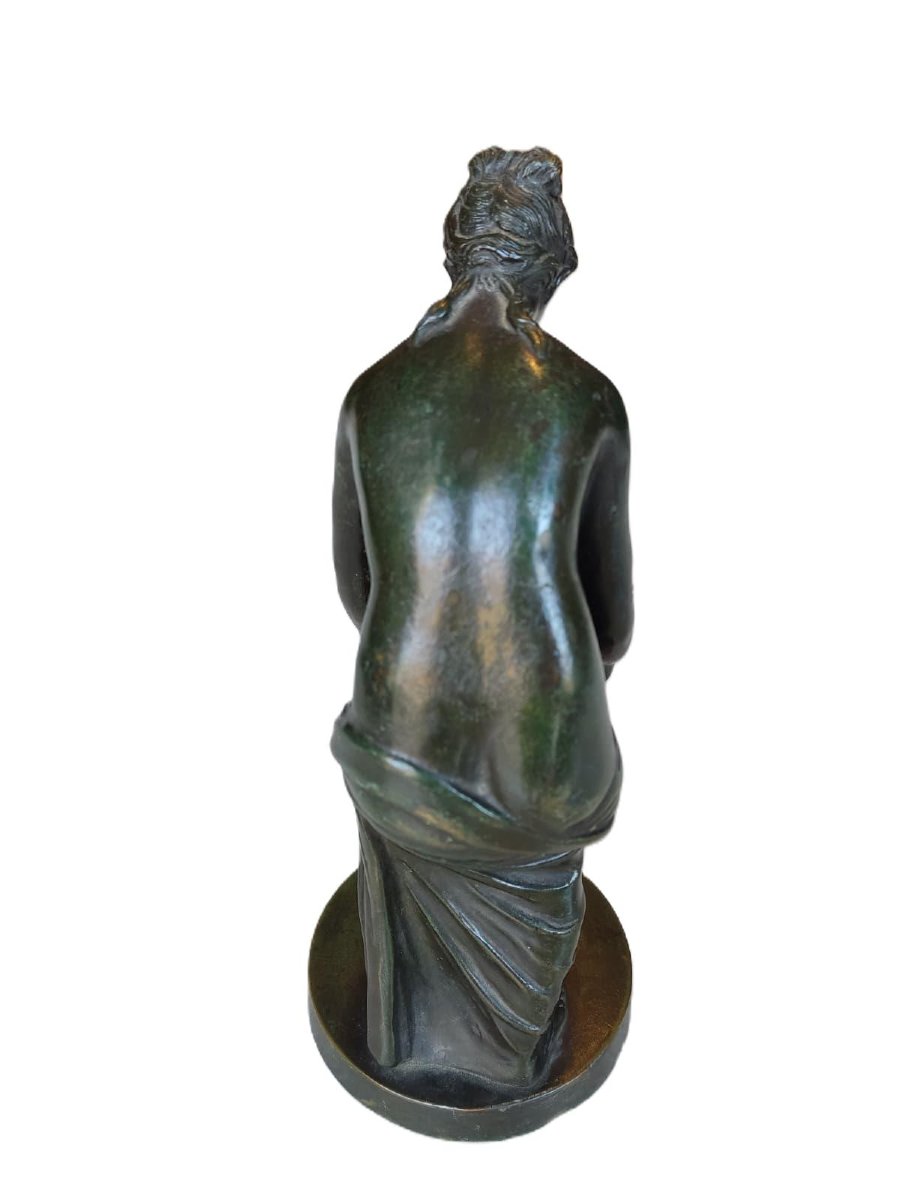 Nymphe avec une cuvette, bronze du XIXe siècle, Italie-photo-3