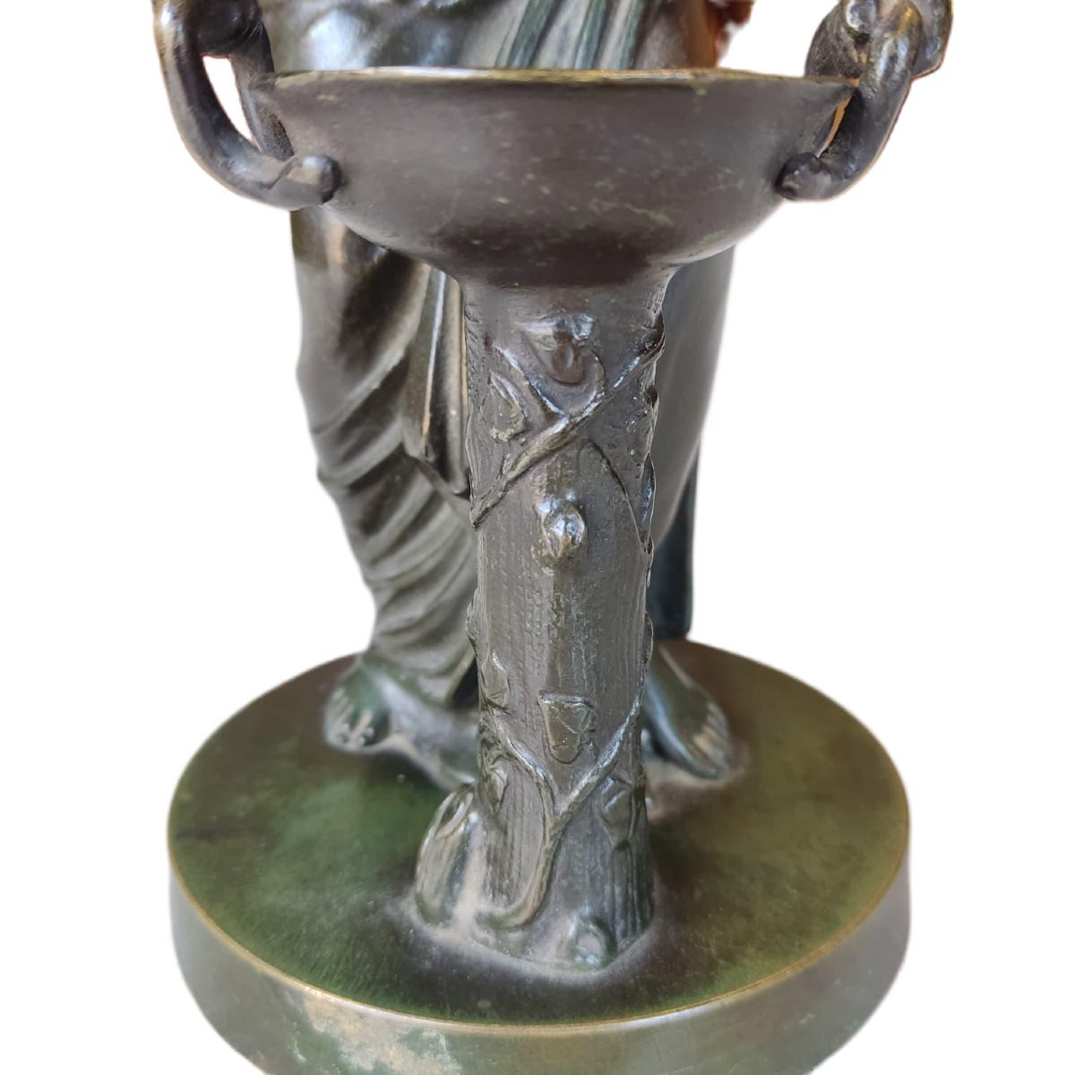 Nymphe avec une cuvette, bronze du XIXe siècle, Italie-photo-2