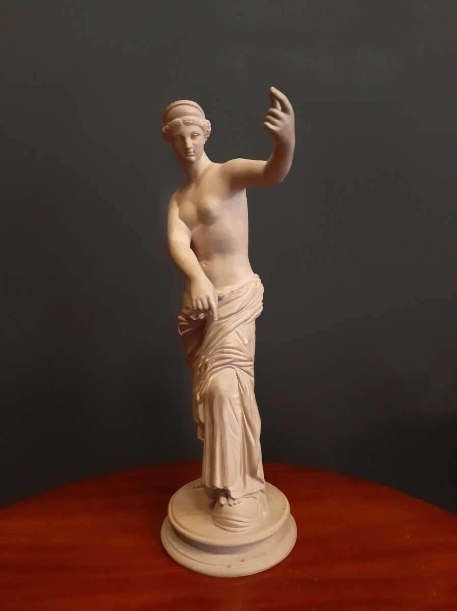 Aphrodite à la perle, Terre cuite, d'après la « Vénus de Capoue » Italie, XIXe siècle-photo-4