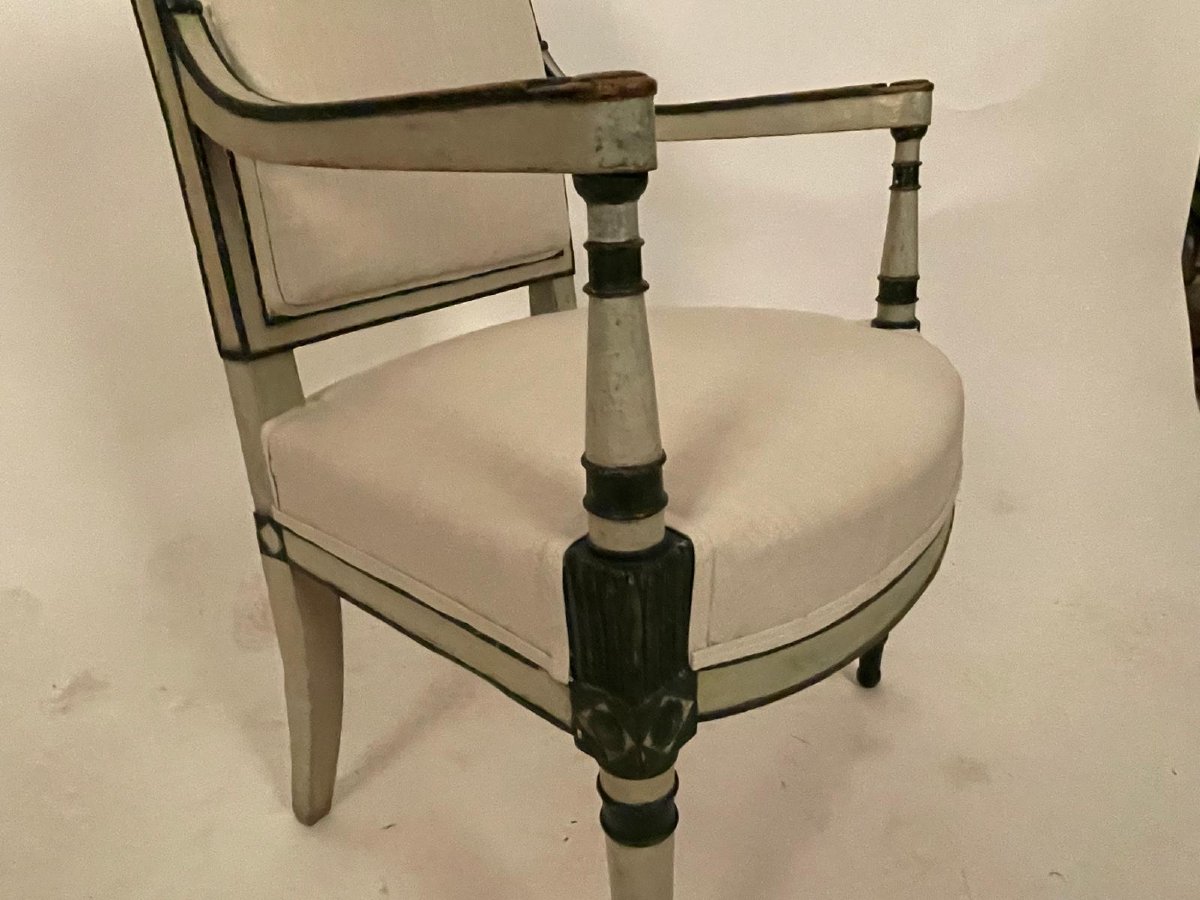 Pair Of 18th Century French Consulat Chairs-photo-3