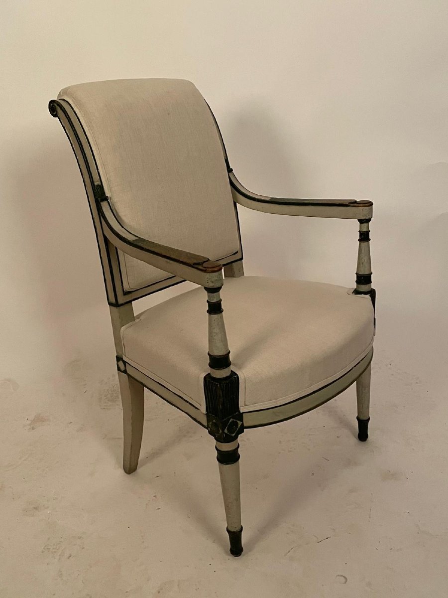 Pair Of 18th Century French Consulat Chairs-photo-4