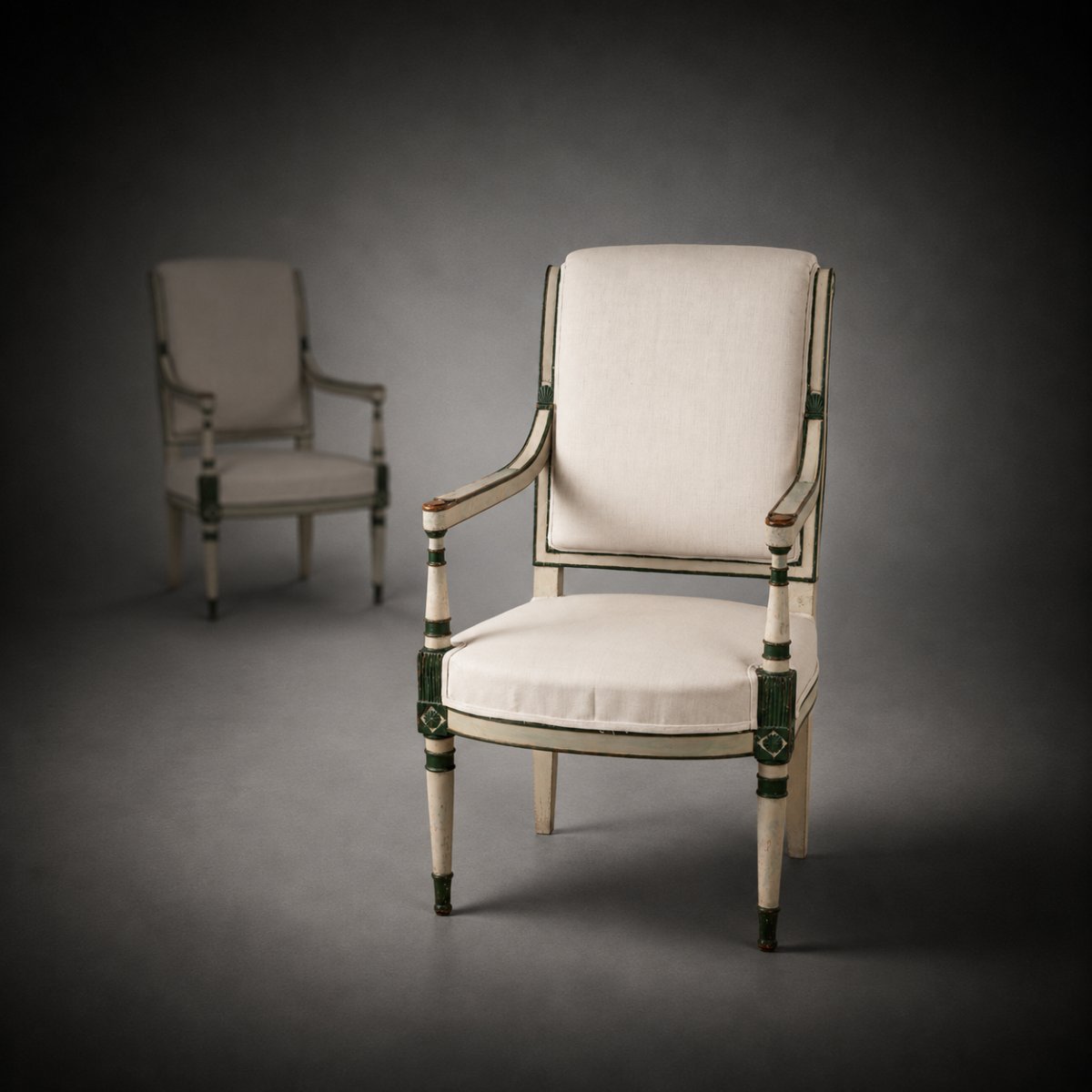 Pair Of 18th Century French Consulat Chairs