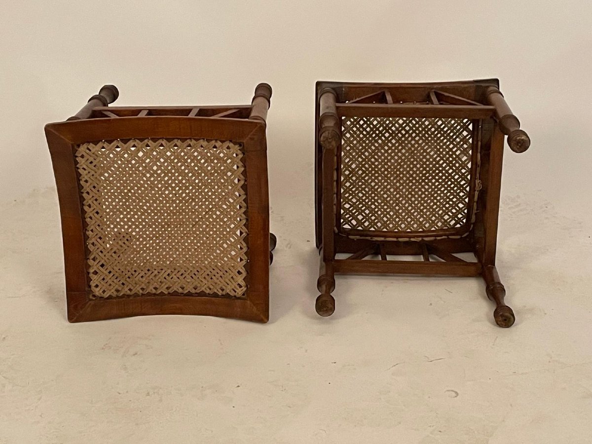 Paire de tabourets « Thebes » d'Adolf Loos, vers 1905-photo-3