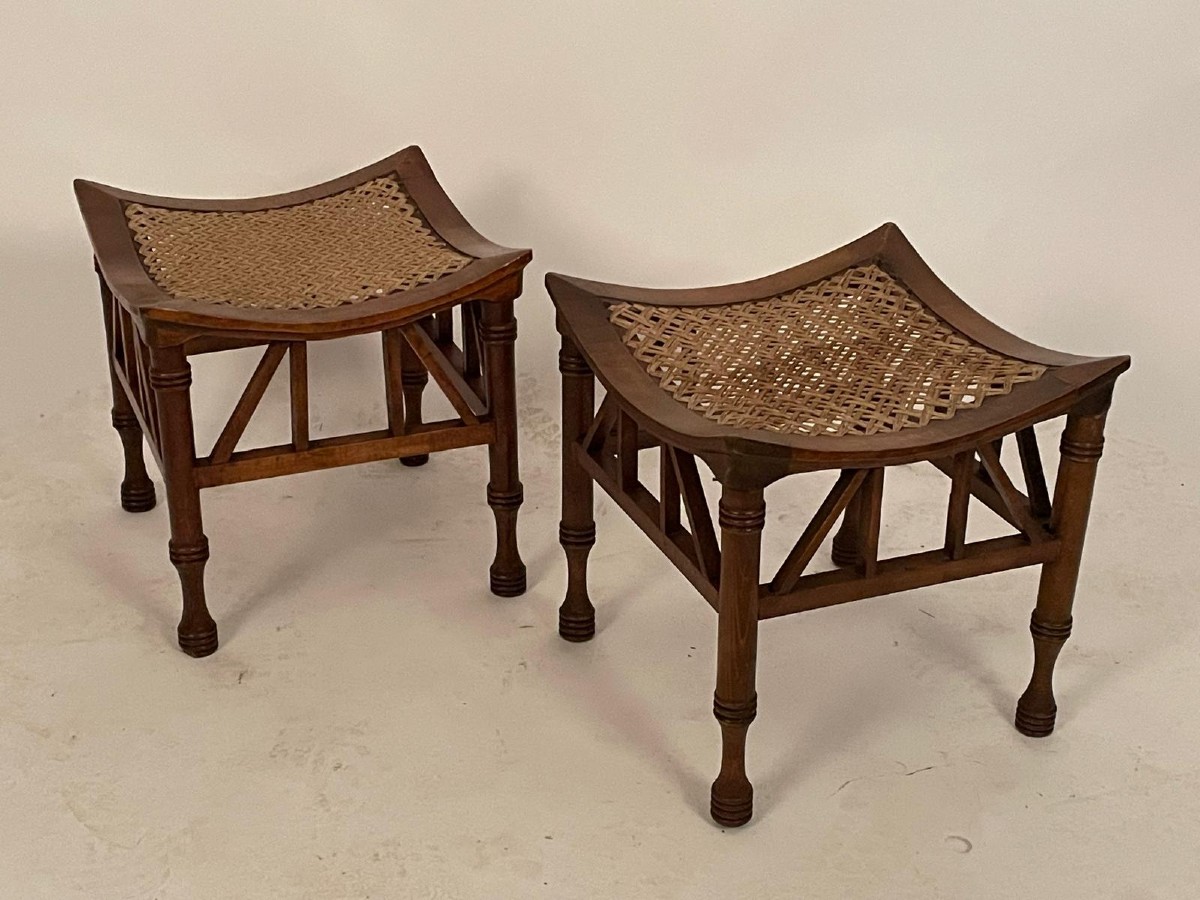 Paire de tabourets « Thebes » d'Adolf Loos, vers 1905