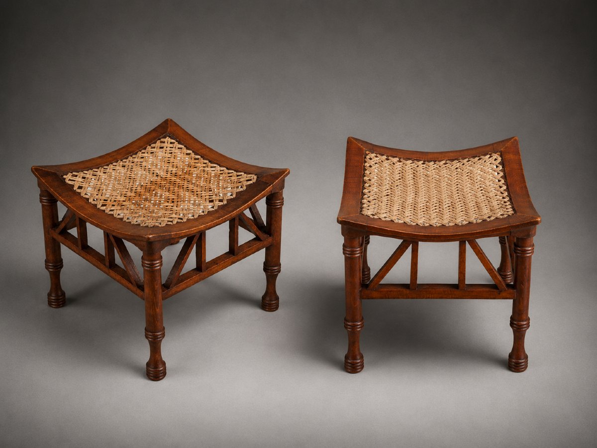 Paire de tabourets « Thebes » d'Adolf Loos, vers 1905