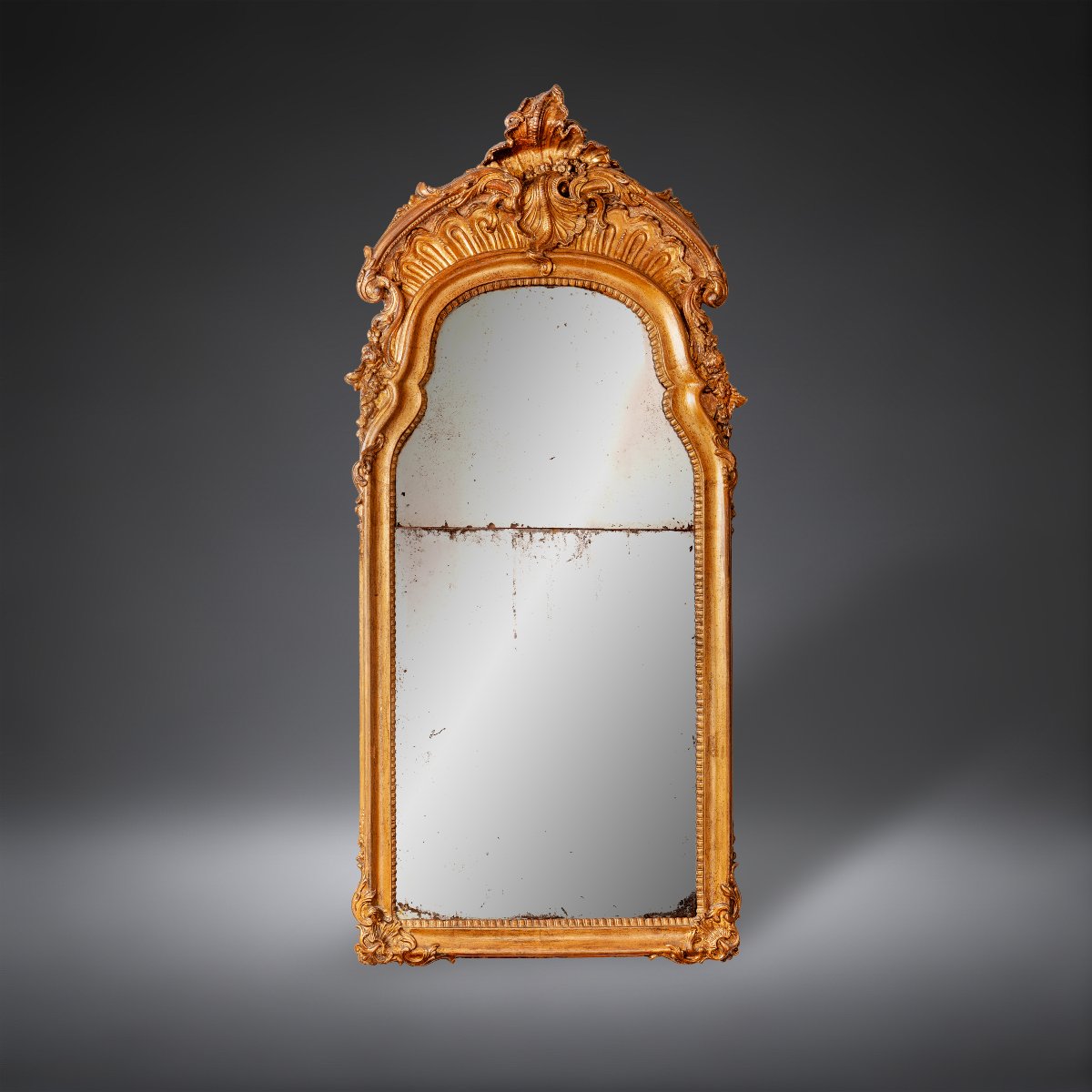 Danish Rococo Mirror In Gilded Wood, Circa 1750