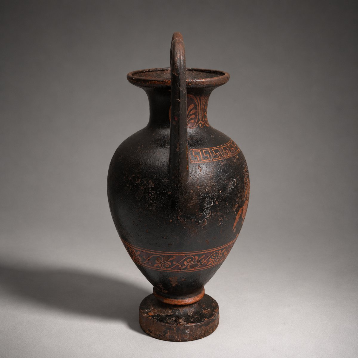 19th-century Neoclassical Iron Amphora, Decorated With A Greek Mytohological Motif, Denmark-photo-2