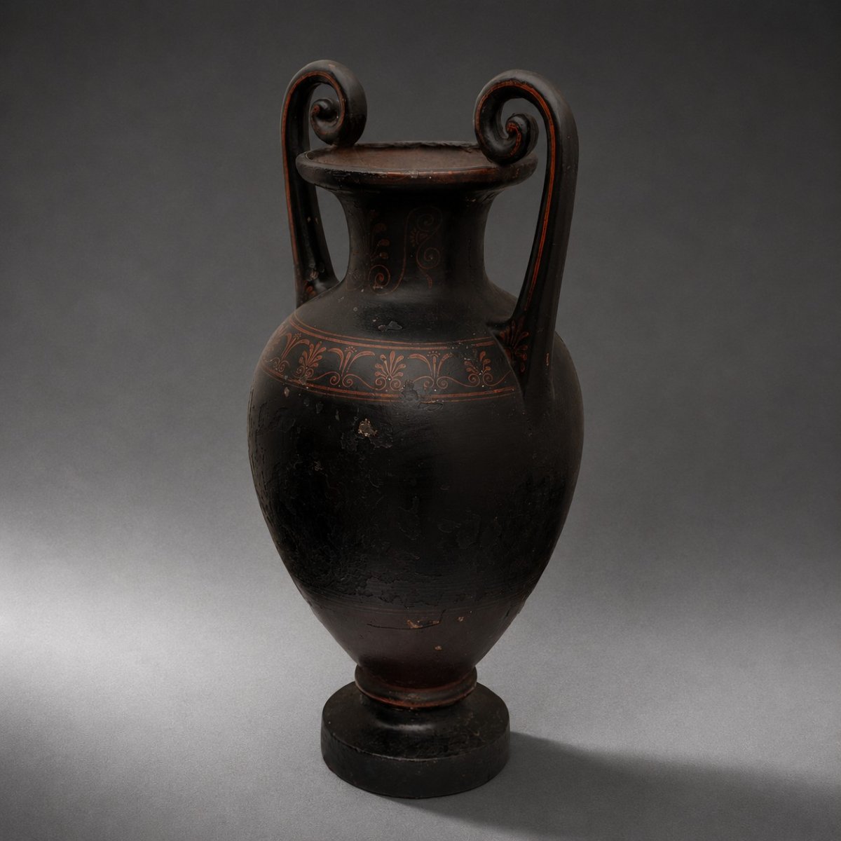 Vase néoclassique en fer forgé du XIXe siècle, de style grec Danemark-photo-2
