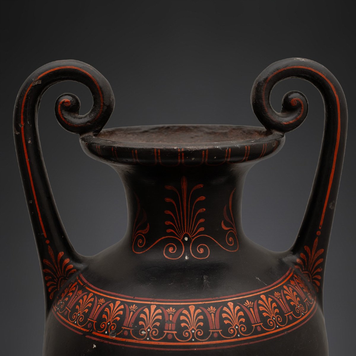 19th-century Neoclassical Iron Vase, Greek Style, Denmark -photo-2