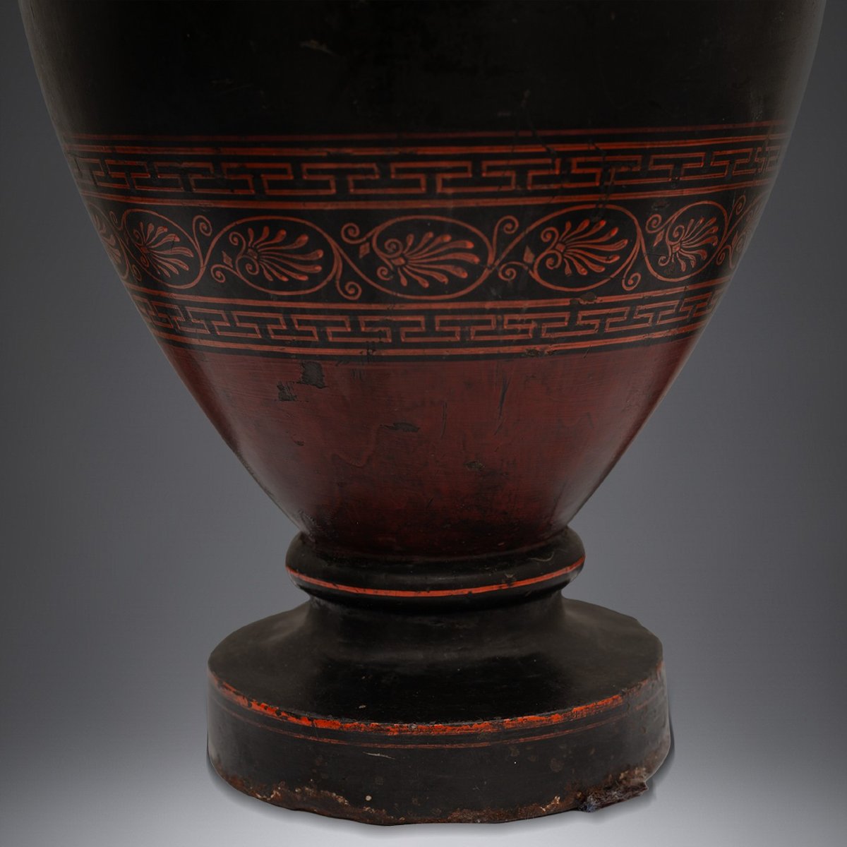 19th-century Neoclassical Iron Vase, Greek Style, Denmark -photo-3