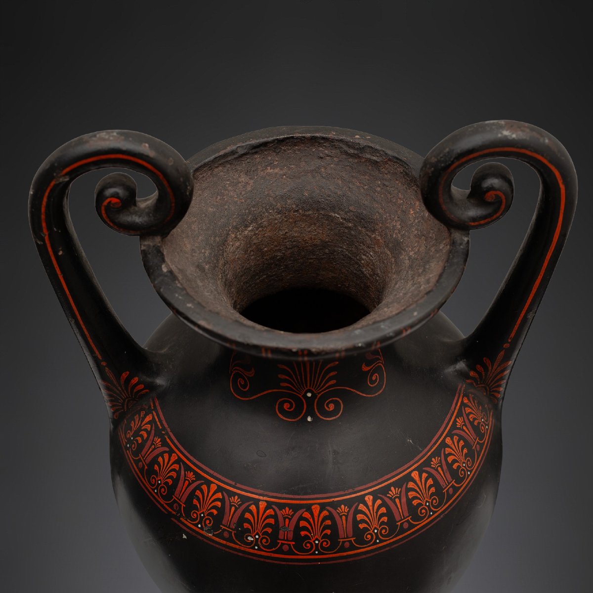 19th-century Neoclassical Iron Vase, Greek Style, Denmark -photo-4