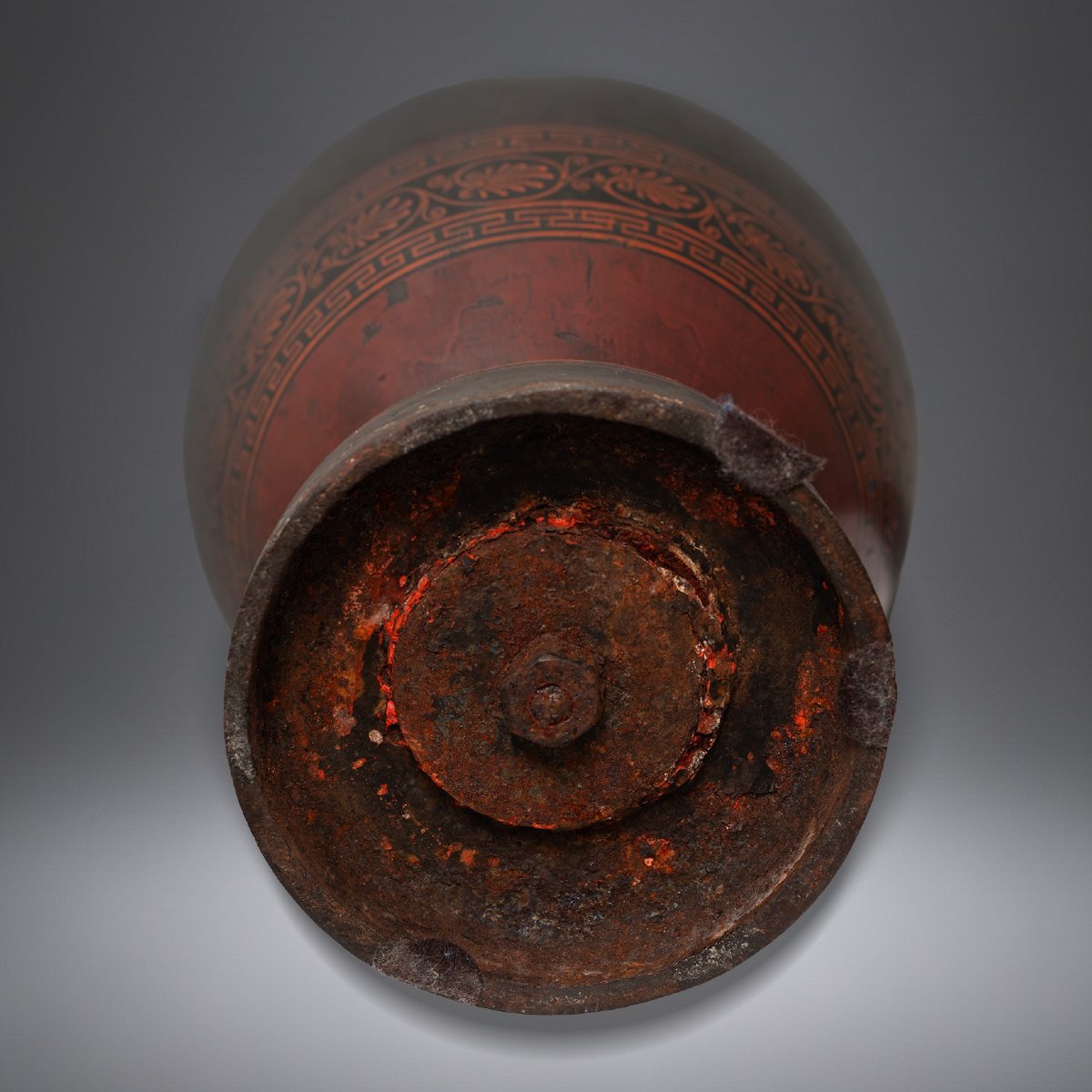 19th-century Neoclassical Iron Vase, Greek Style, Denmark -photo-2