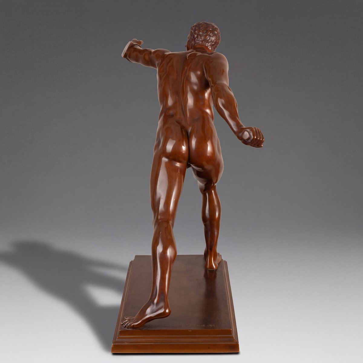 Gladiateur Borghèse, sculpture en bronze du Grand Tour, F. H. Gladenbeck, XIXe siècle-photo-3