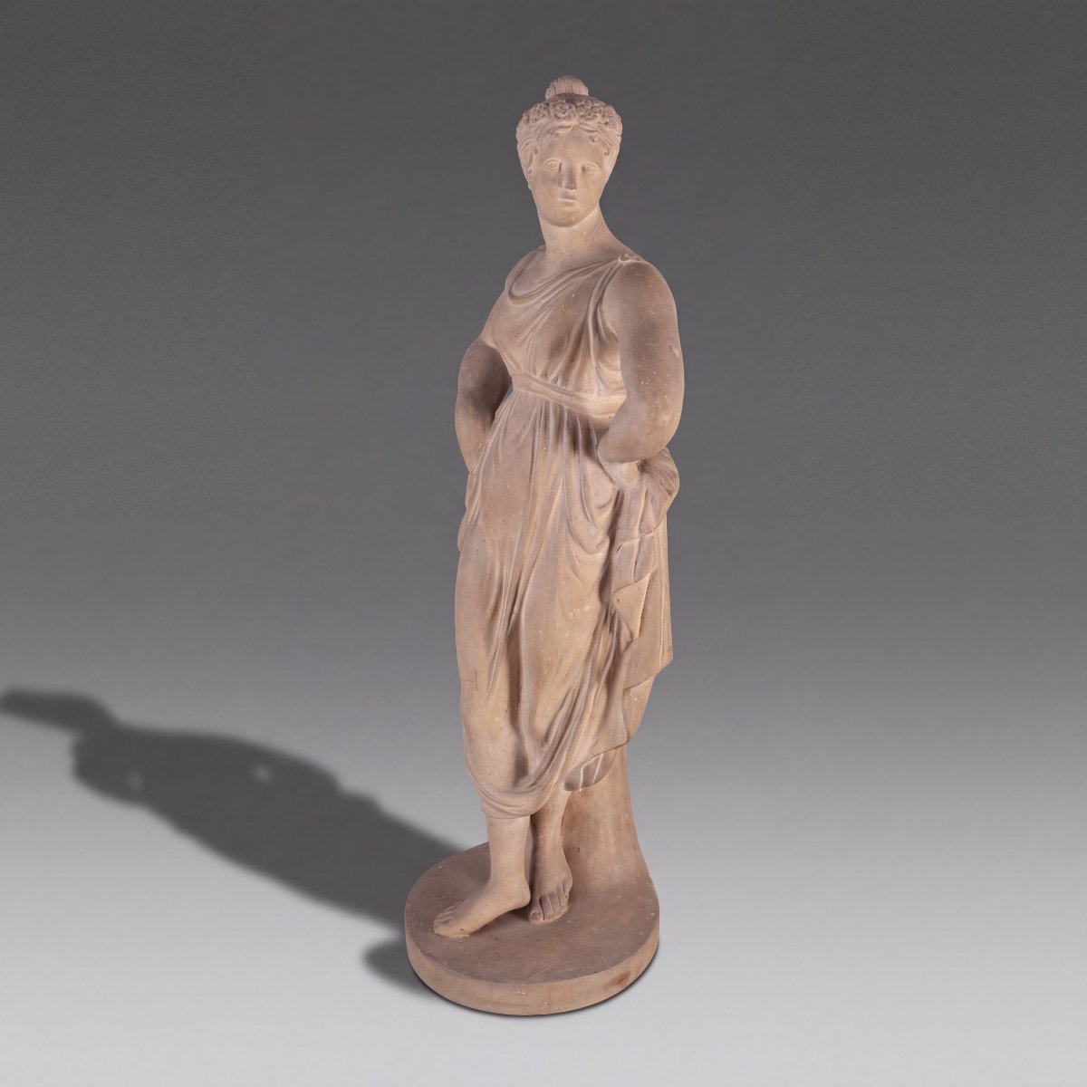 Sculpture en terre cuite du XIXe siècle, « La Ballerine », d'après Canova-photo-2