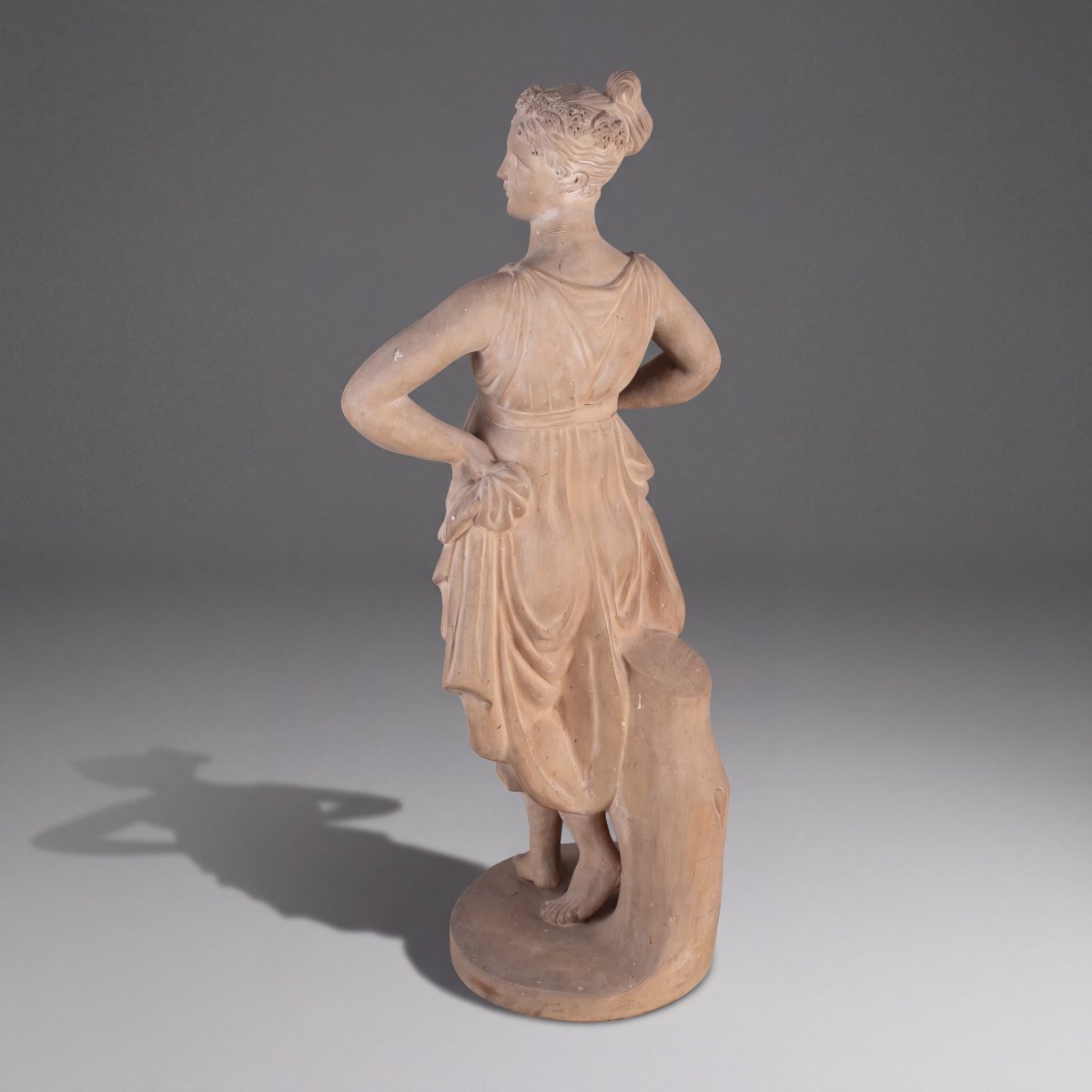 Sculpture en terre cuite du XIXe siècle, « La Ballerine », d'après Canova-photo-4