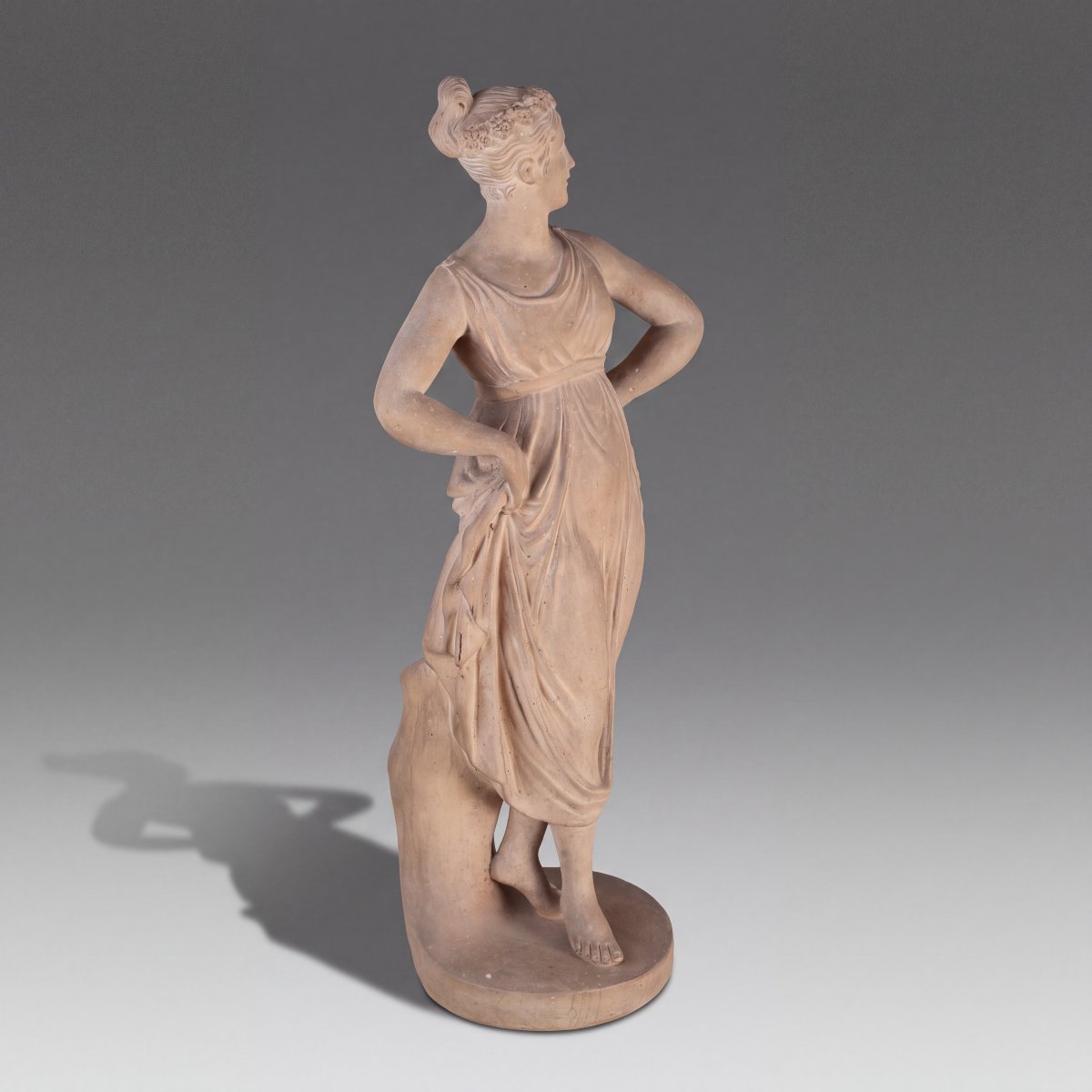 Sculpture en terre cuite du XIXe siècle, « La Ballerine », d'après Canova-photo-2
