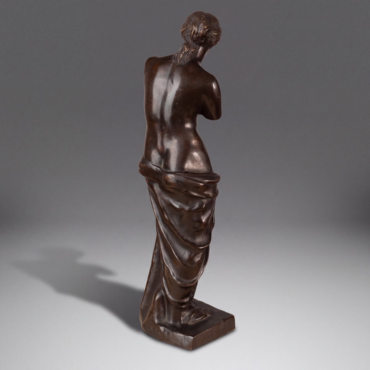 Venus De Milo, 19th-century Grand Tour Bronze Sculpture, B. Pari-photo-3