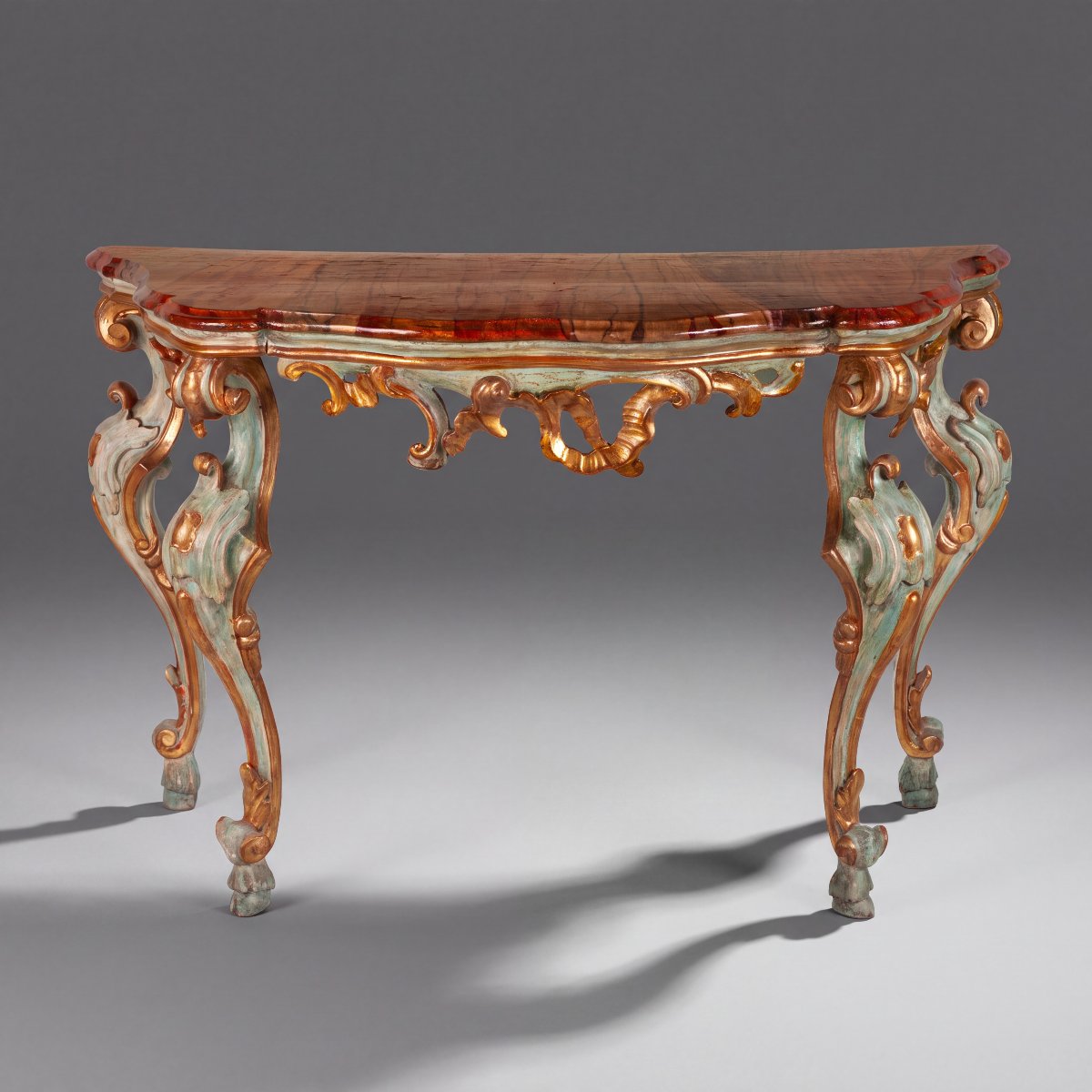 Console vénitienne de style rococo du XVIIIe siècle, vers 1750