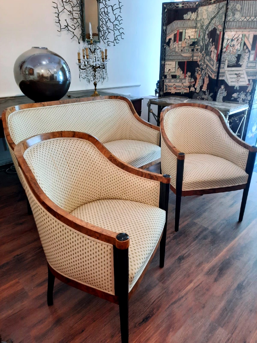 Salon Art Déco Comprenant un Canapé Et deux Fauteuils 1930/1940