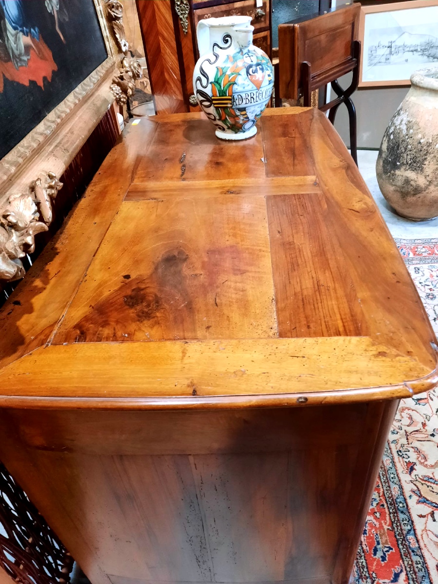 Commode d'époque Louis XIV en Noyer. Région Vallée Du Rhône XVIIIème.-photo-2