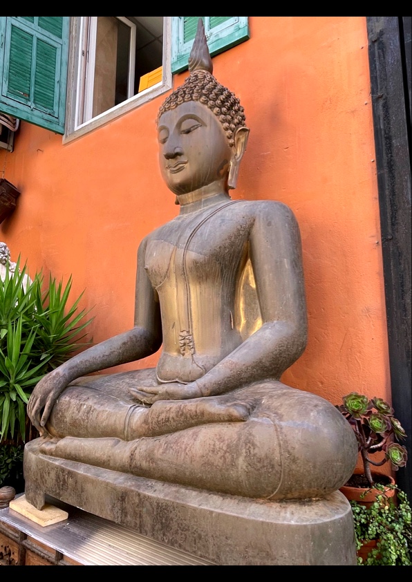 Bronze Buddha Of Exceptional Size, 3 Meters High. Circa 1950/1960-photo-2