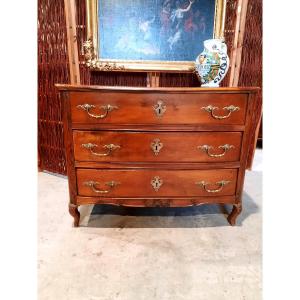 Commode d'époque Louis XIV en Noyer. Région Vallée Du Rhône XVIIIème.