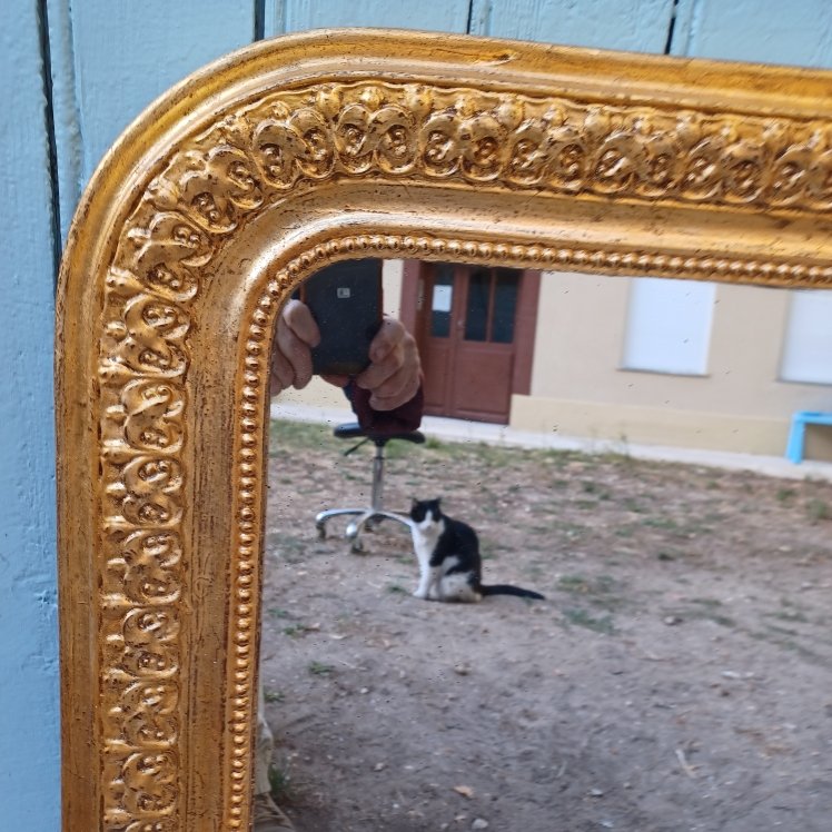 MIROIR ANCIEN DE CHEMINEE DE STYLE LOUIS-PHILIPPE -photo-4