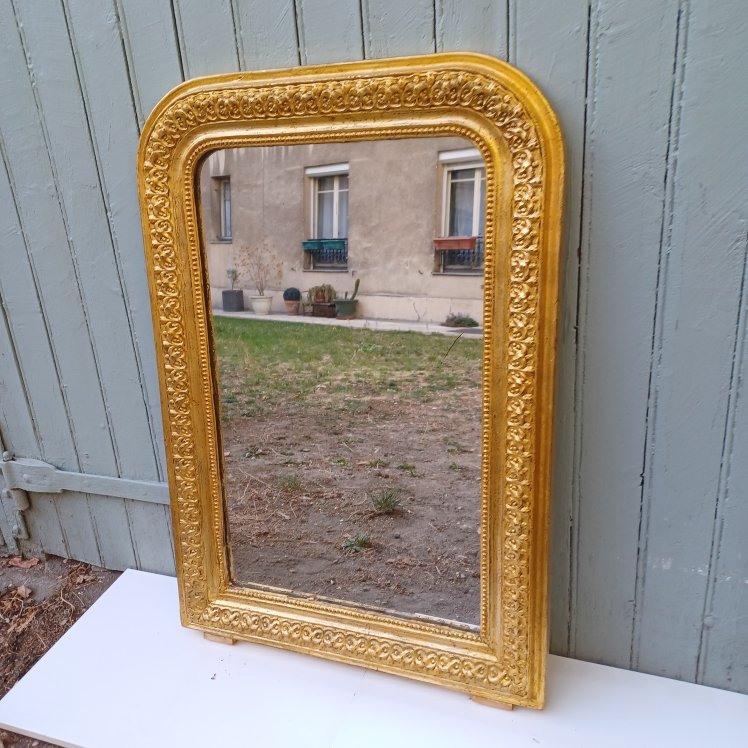 MIROIR ANCIEN DE CHEMINEE DE STYLE LOUIS-PHILIPPE 