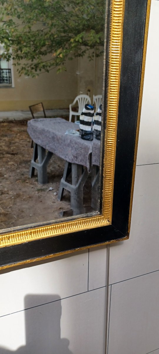 Black And Gold Art Deco-style Mirror -photo-3