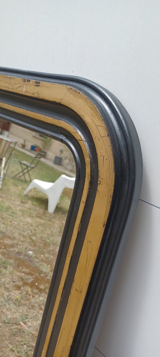 Black And Gold Art Deco Mirror -photo-2