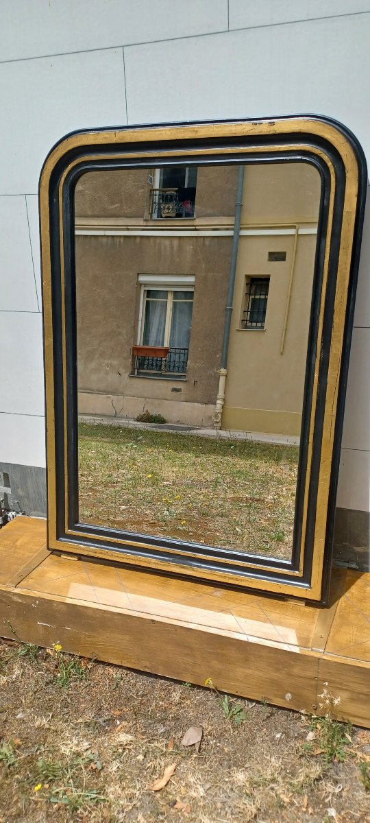 Black And Gold Art Deco Mirror 
