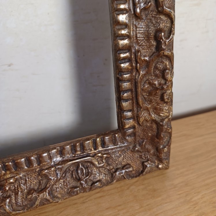 Frame For A Drawing, Engraving, Or Painting, Made Of Carved Oak, Louis XIV Period-photo-3