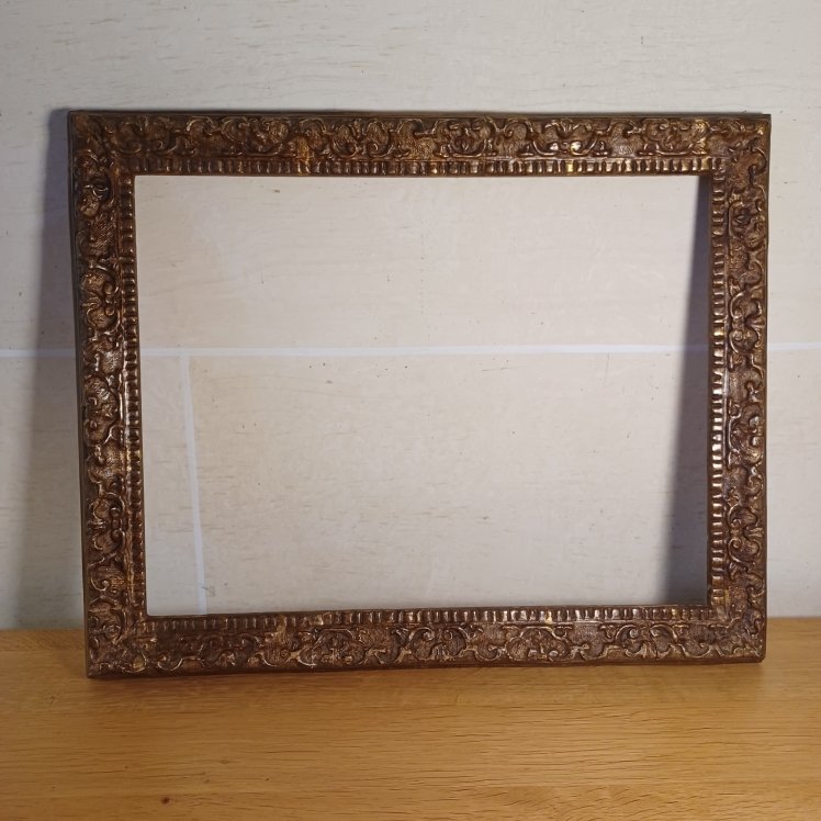 Frame For A Drawing, Engraving, Or Painting, Made Of Carved Oak, Louis XIV Period-photo-4