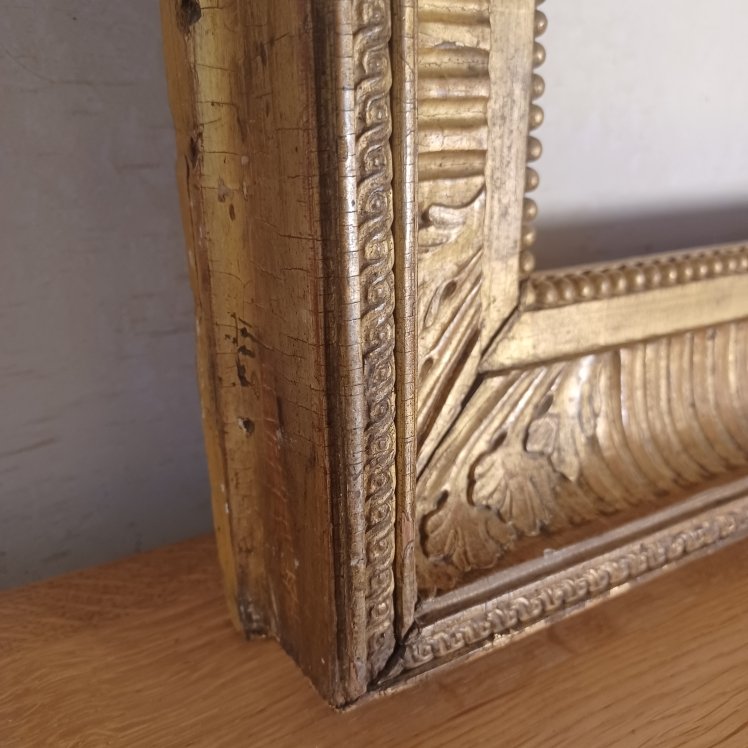 CADRE ANCIEN D'EPOQUE LOUIS XVI DIT "A CANAUX "-photo-5
