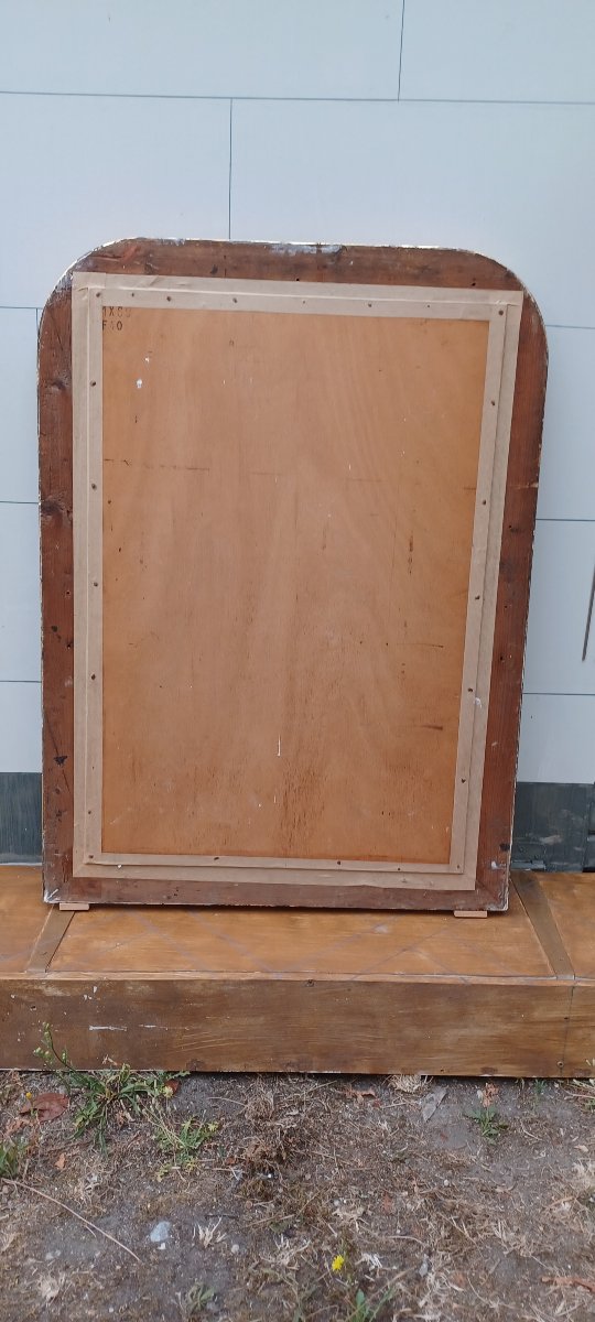 Gold-plated And Gray Louis-philippe Mirror In The Antique Style-photo-3